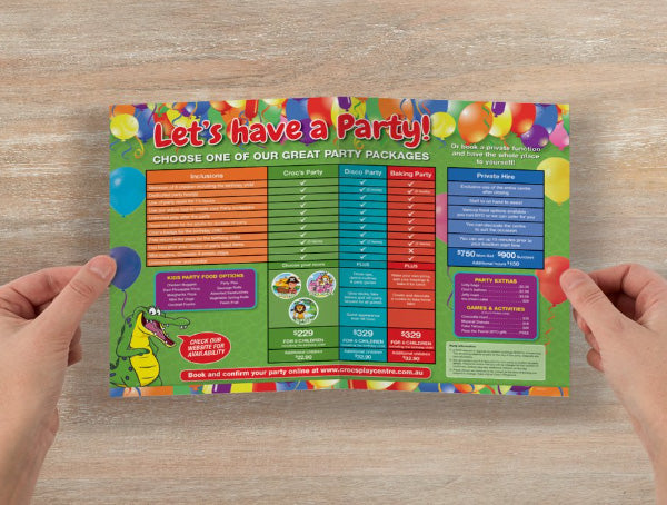 A5 Party Brochures - store specific